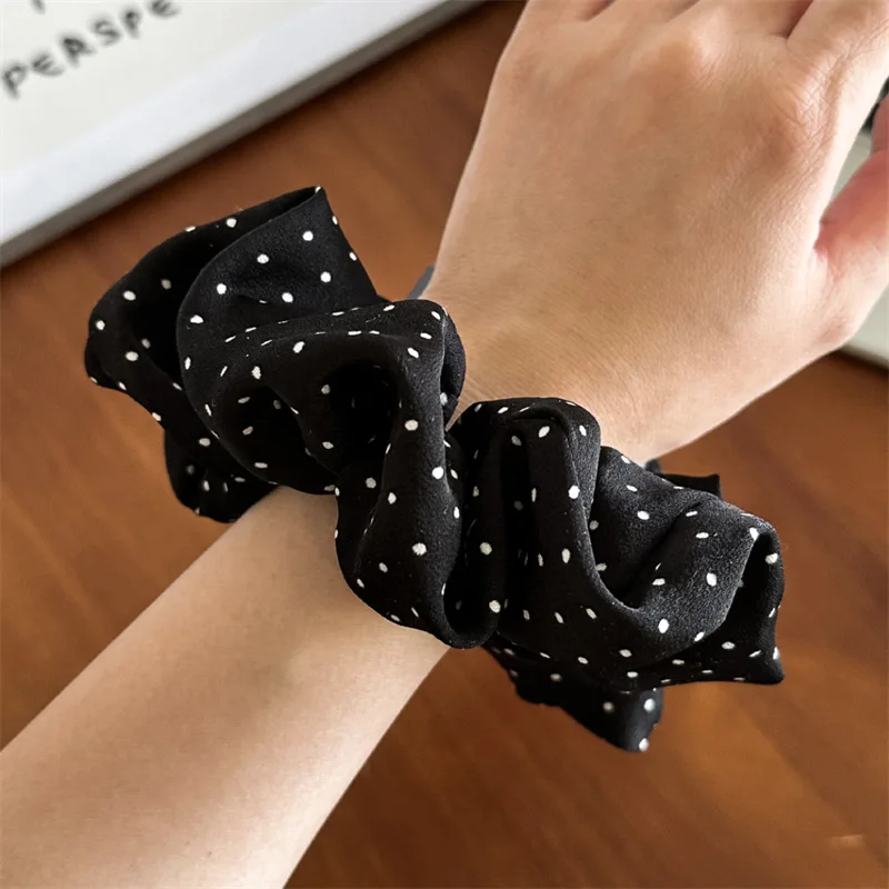 11cm/14cm Dot Cloth Scrunchies Kobiety Dziewczyny Elastyczne gumki do włosów Akcesoria Opaska do włosów Lina Nakrycie głowy Nakrycie głowy Prezent