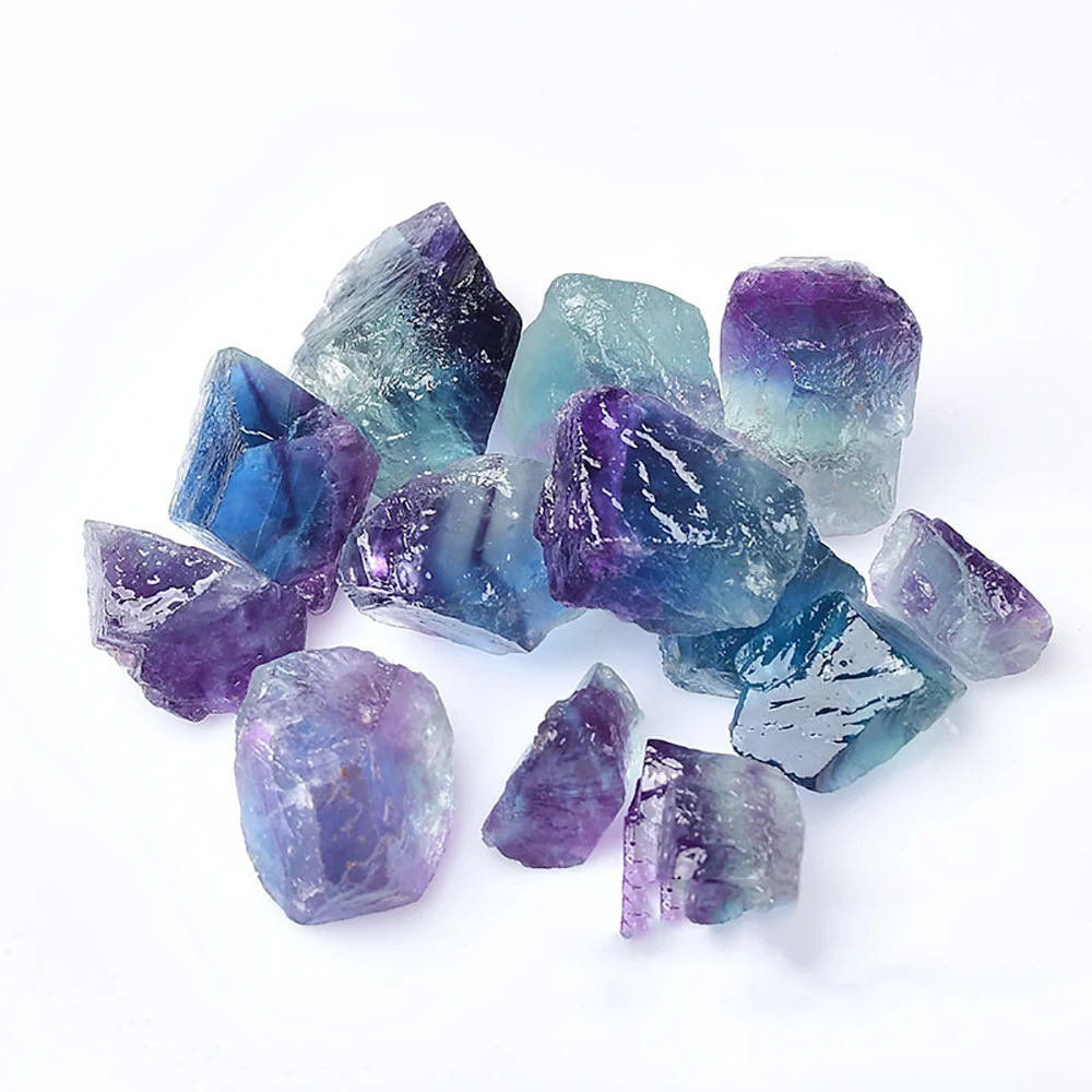 Natural Color Fluorite Crystal Fish Tank Rock Minerals Specimen Mineral Decorative Bulk Irregular Shape Expanded Fragrant Stone