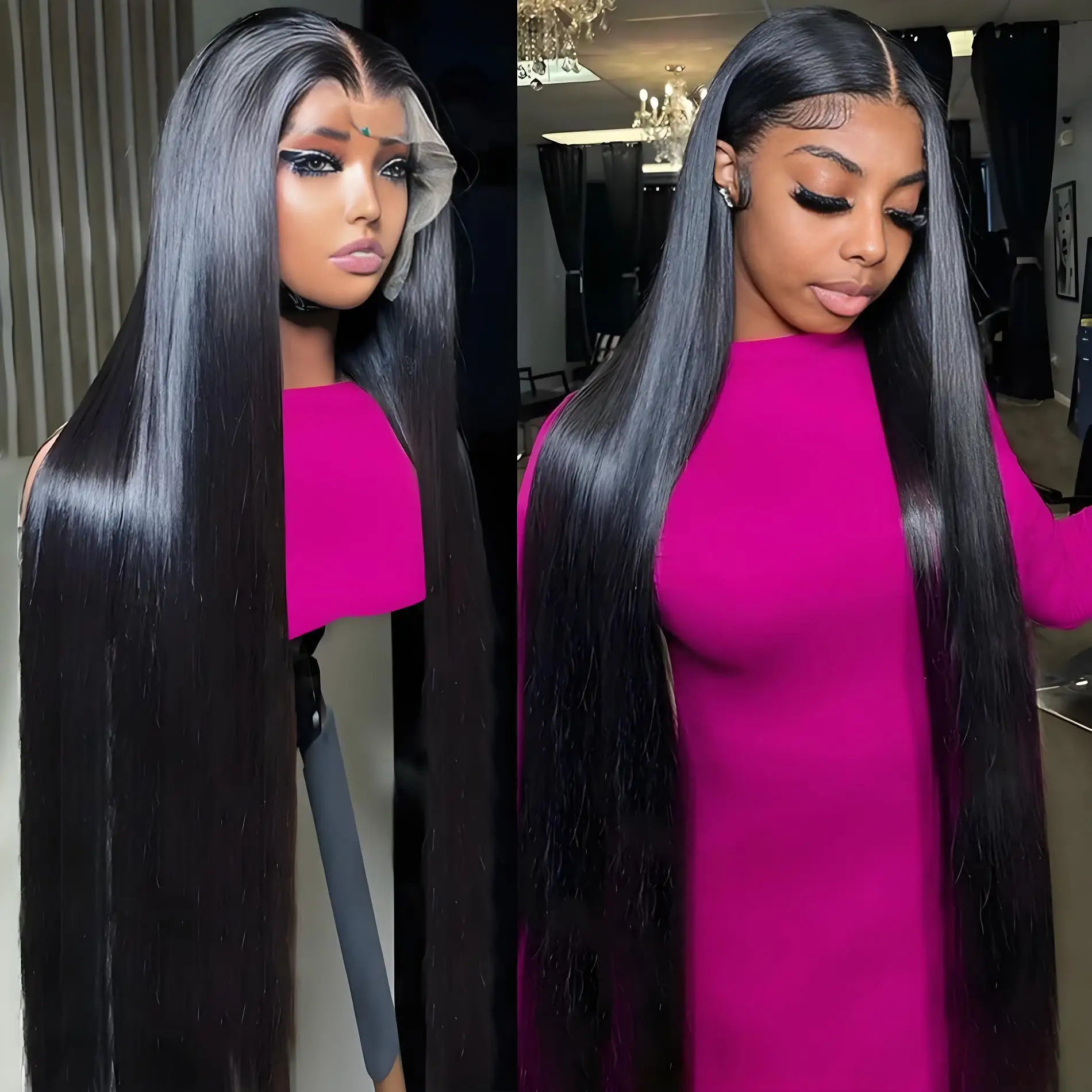 

Прямые парики Bone Straight 13x6 HD Lace Frontal из 100% натуральных волос, прозрачные парики 13x4 Lace Front, плотность 220, предварительно выщипанные, без клея