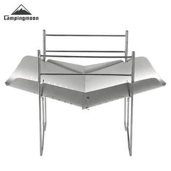 Campingmoon Outdoor Portable Folding Garden Stainless Steel BBQ Grill Camping Portable foldable outdoor camping BBQ Grill 1