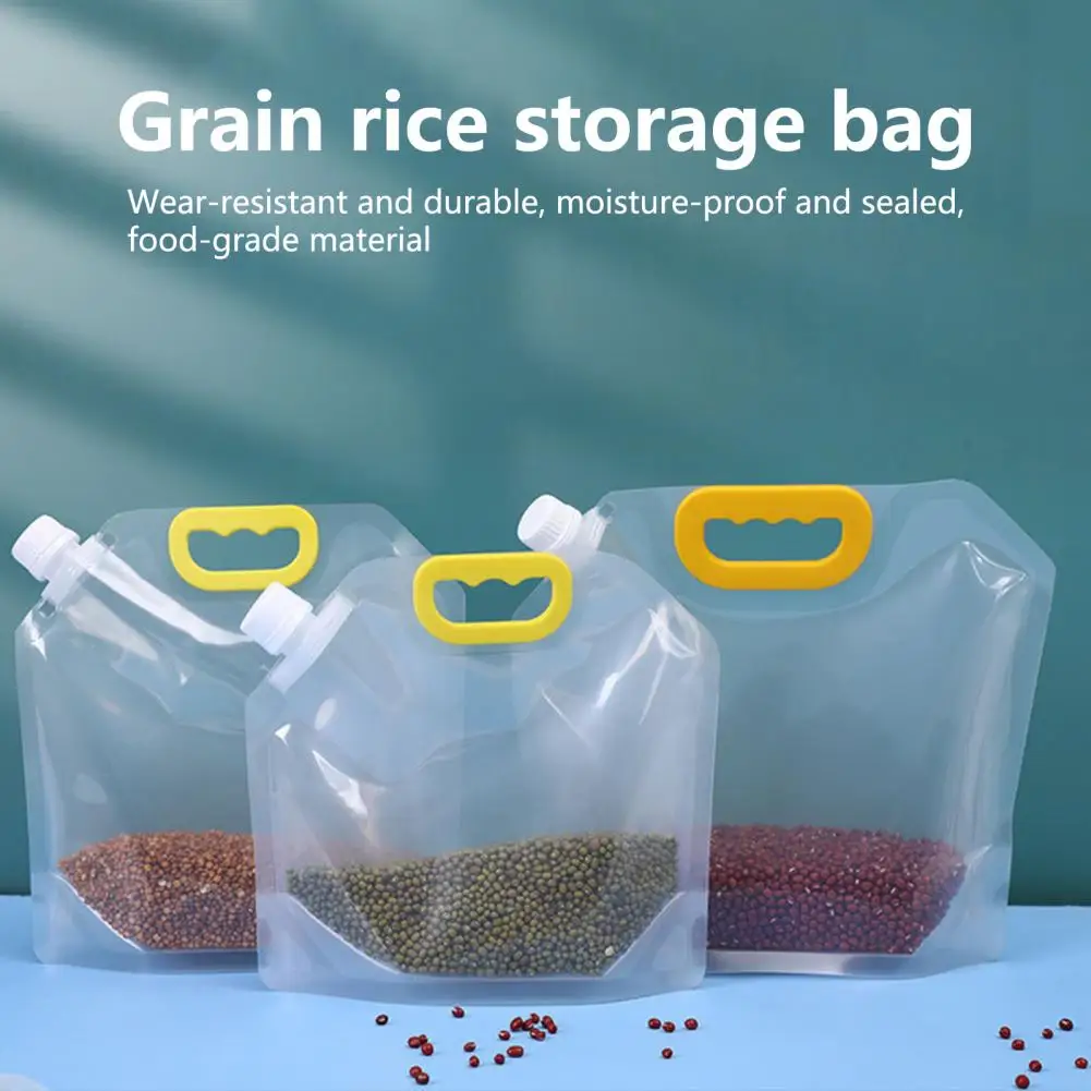 Food Packaging Bag High Capacity Transparent Moisture-Proof Kitchen Fresh-keeping Grain Storage Sealed Bag Kitchen Organizer