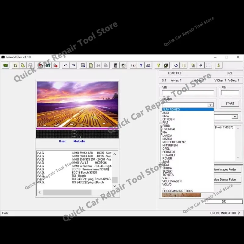 New ImmoKiller V1.10 IMMO Off Software v1.1 Immo Killer ECU Programmer Tool for Car Repairing Passing Virigining the Immobilizer