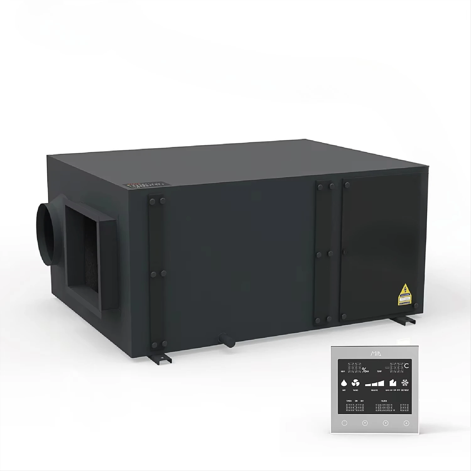 Filtr H13 RS485 Osuszacz Powietrza Stal Ocynkowana do Szkoły Szklarni Świeże Powietrze Przemysłowy Osuszacz Powietrza 200L/D Przemysłowy Dehumidifier 1500m3/h He