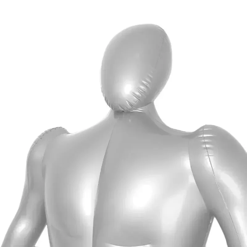 Inflatable Male dummy model Mannequin Men's Pro Replacement Spare Tailor Tool PVC Silver Accessories Full Body