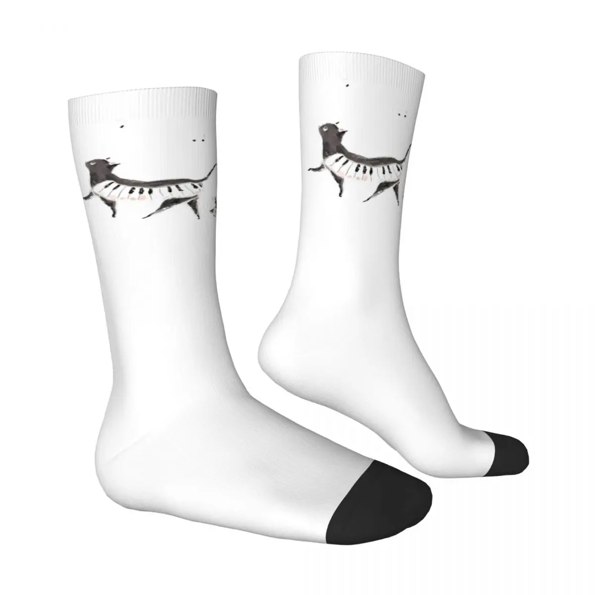 Walking Piano Cats Socks Winter Stockings Elegant Unisex Men Breathable Socks Graphic Outdoor Sports Non Slip Socks