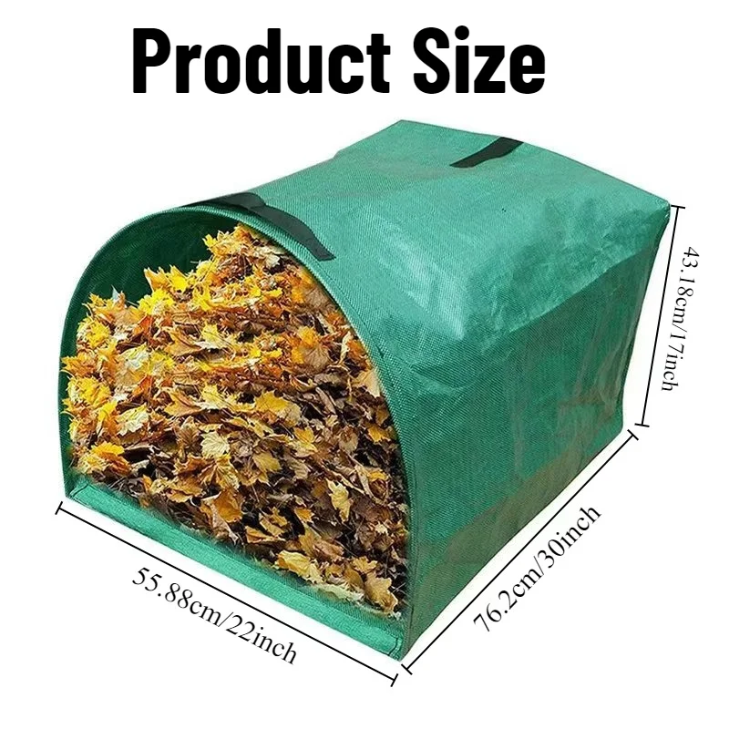 Garden Waste Bag Large Capacity Leaf Foldable Reusable Yard Debris Bags Fallen Leaves Storage Container Cleaning Outdoor