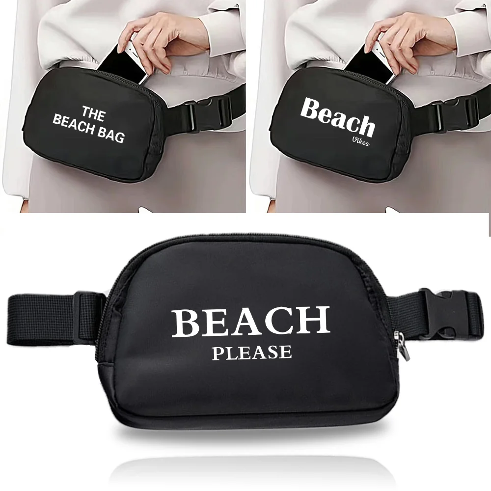 Waist Bag Nylon Fanny Packs for Women Casual Chest Bag Beach Series Female Sport Organizer Waist Pack Waterproof Phone Bags
