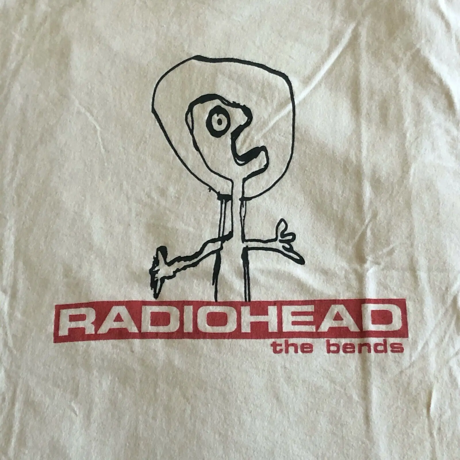 New Pure Cotton Print Super Elastic Casual RADIOHEAD THE BENDS Vintage T-shirt Casual Print Round Neck Loose Oversize T-shirt