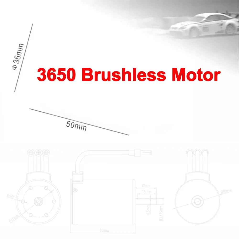 

Surpass Hobby KK 3650 7700/6900/4500/3600/3100KV 3.175mm Waterproof Brushless Motor 60A 80A 120A ESC for 1/10 RC Car Truck Drift