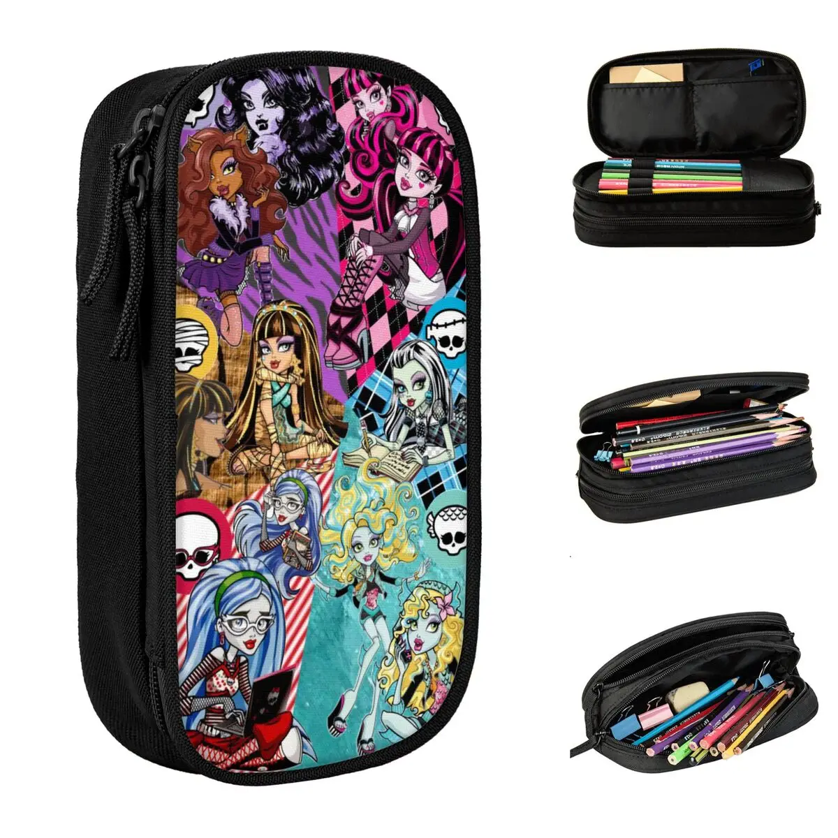 

Креативные пеналы Monster High Draculaura, Пеналы, коробка для ручек для студентов, вместительные сумки, школьные принадлежности, подарки, канцелярские принадлежности