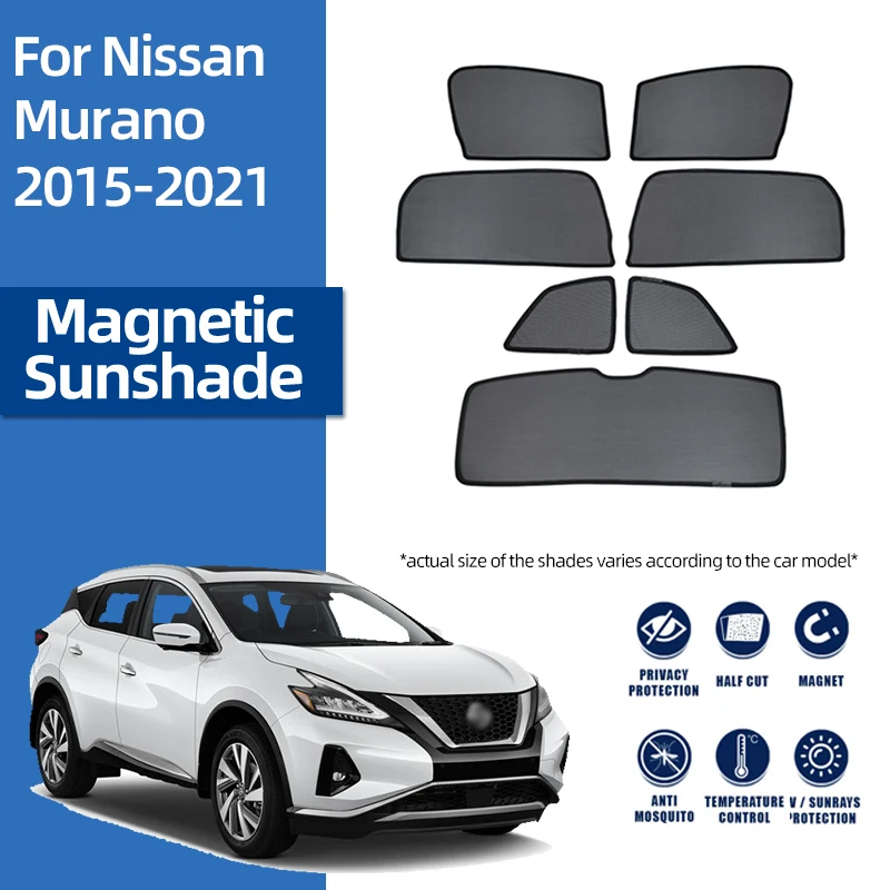 

For Nissan Murano Z52 2015-2024 Magnetic Car Sunshade Shield Front Windshield Curtain Rear Side Baby Window Sun Shade Visor