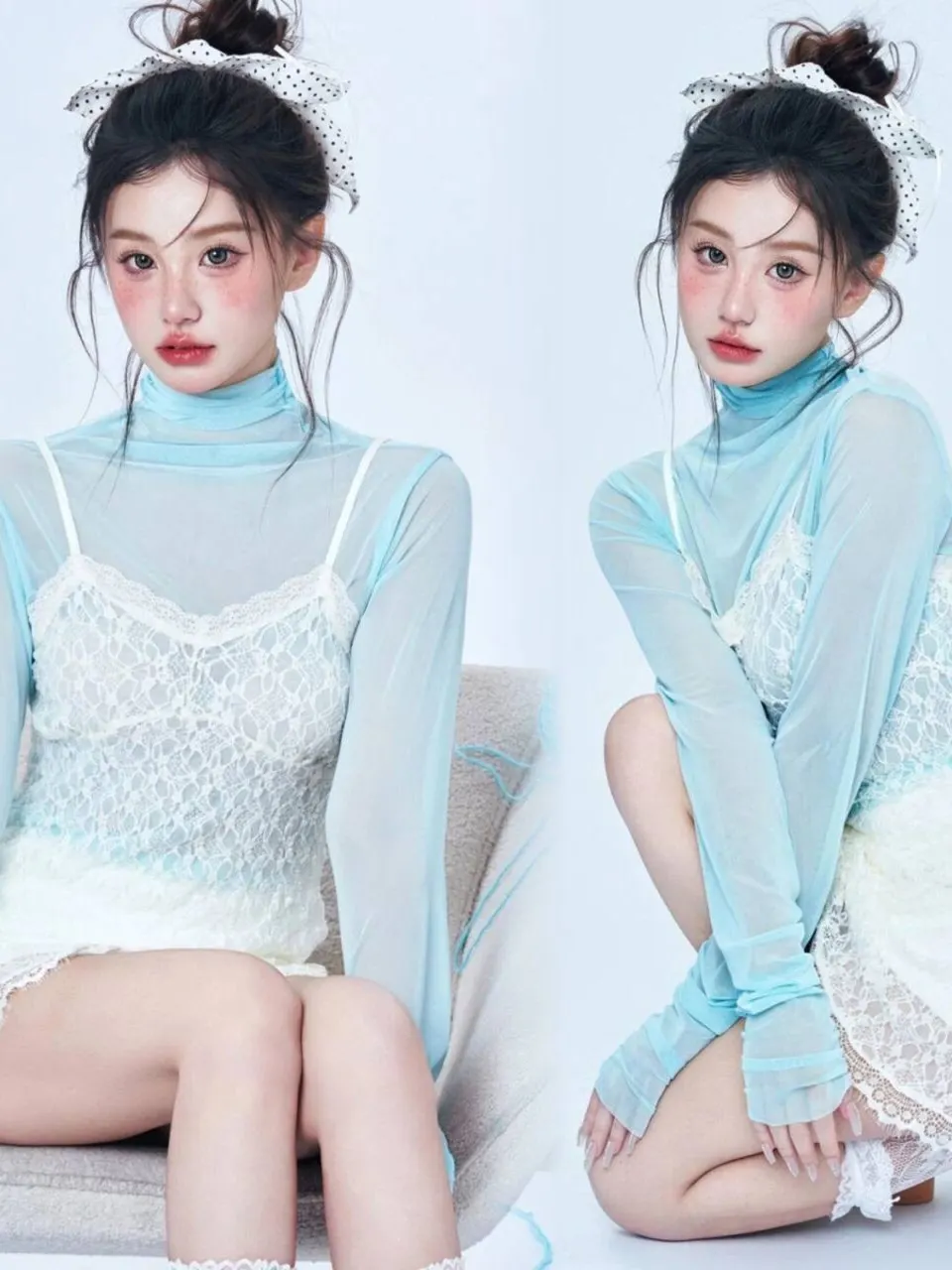 

New Spring Theme Studio Gentle Girl Style Individual Portrait Art Photo Clothing Korean System New Arrival Polyester Ma...