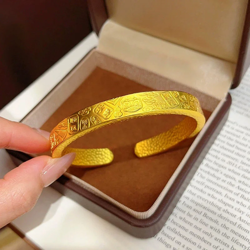Gold Plated Stainless Steel Wide Cuff Bangle 3 Gold Plated Stainless Steel Wide Cuff Bangle