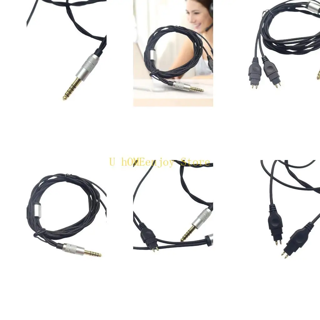 B0KF Replacement Cable for HD580 HD600 HD650 HD660S Headphone Transmission Cord 4.4mm Balanced Upgrade Cable Accessories