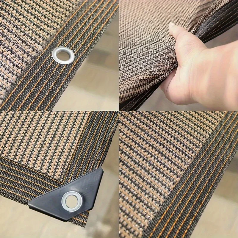 Outdoor Sunshade Net, Sunshade Net, Plant Sunshade Net Made of High-Density Polyethylene with Mesh Holes, Uv-Resistant and Breathable. Suitable for Pavilions, Terraces, Greenhouses, Lawns, and Canopies.