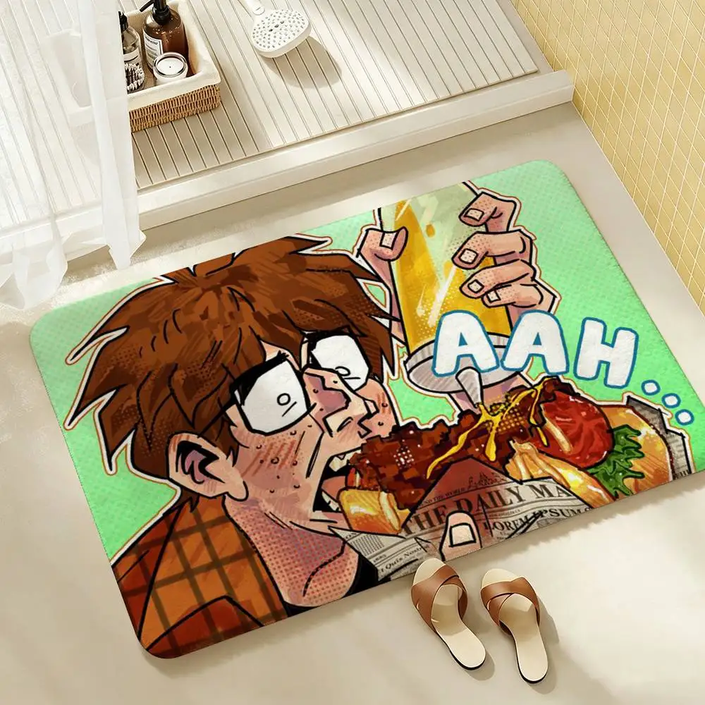 E-EltingvilleS Pete Bill Jerry Club  Shower Room Absorbent Small Floor Mat Soft Comfortable Decorative Foot Mat