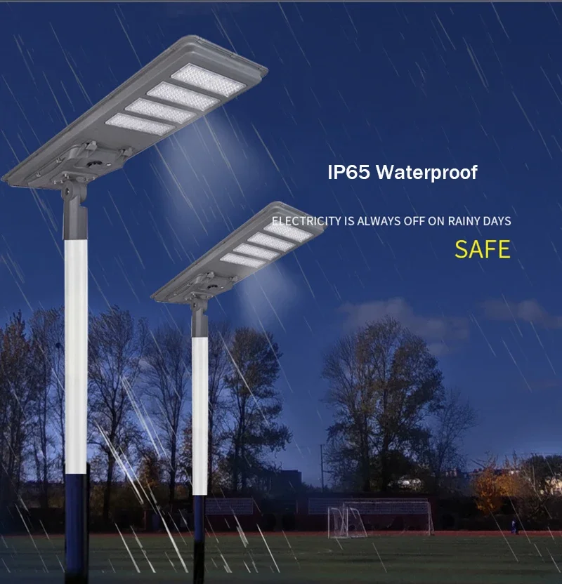 Outside Die Cast Aluminum Waterproof Lighting Self Cleaning Road Lamp Monocrystalline Silicon Smd Integrated Solar Street Light