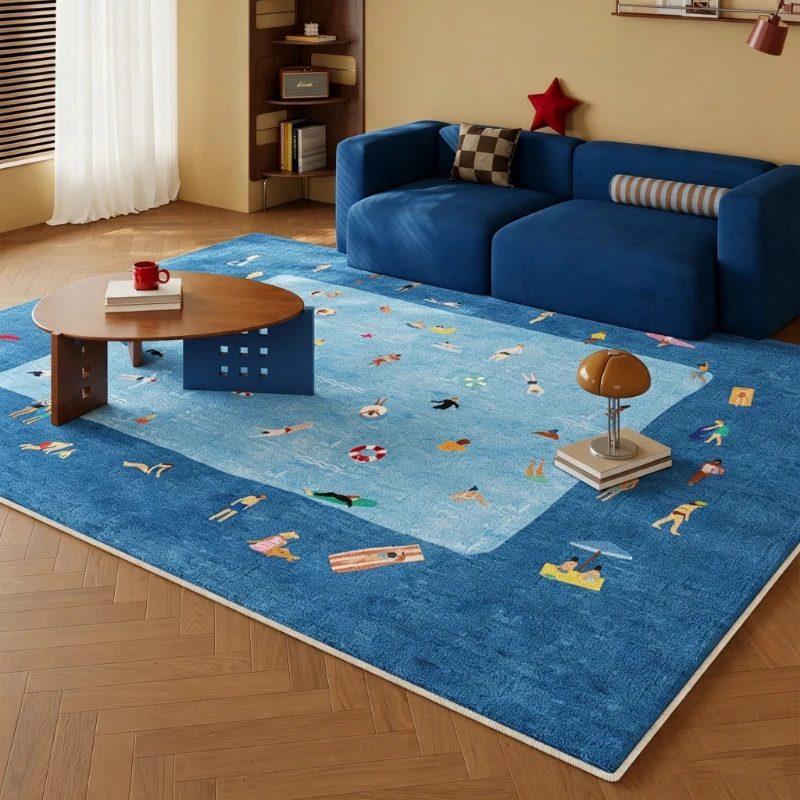 Living Room Carpet Stain-resistant Wear-resistant Floor Mat Minimalist Geometric Pattern Rug Large Area Home Decoration Rugs 양탄자
