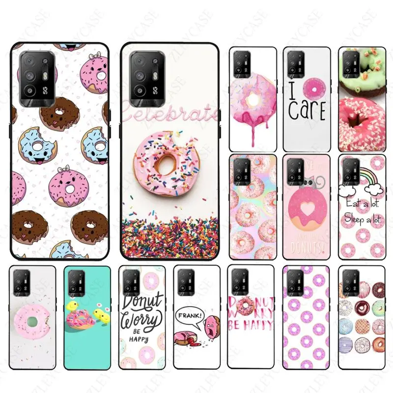 funda sweet food donuts Phone cover For OPPO A94 A74 A9 A5 A53 A73 2020 A57 A76 A96 4G A54 A78 A95 A98 A72 5G Cases coque