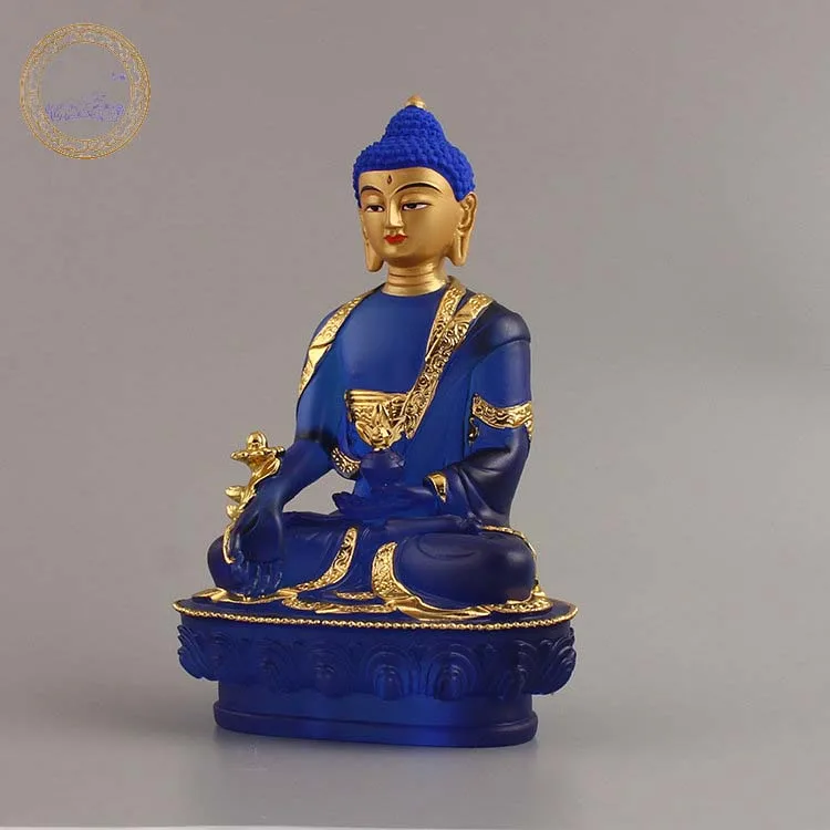 Southeast Asia home Store SAFE GOOD LUCK Talisman Amitabha Sakyamuni Medicine Tathagata Buddha FENG SHUI Sculpture statue