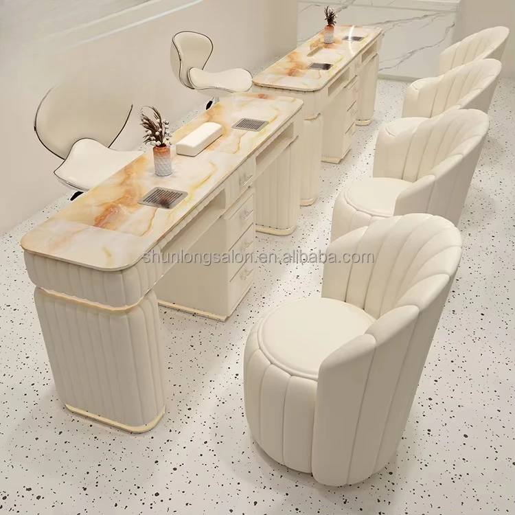 Modern Custom Manicure Workbench With Aspirator, Aluminum Frame Nail Art Table For Beauty Salon Spa