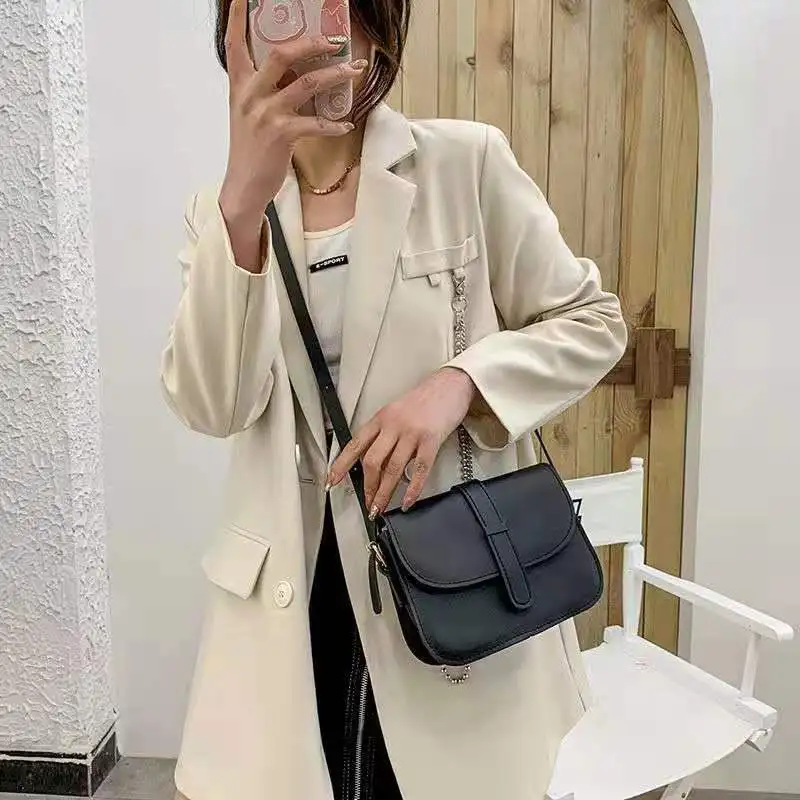 Mini Saddle Shoulder Bags For Women Retro Style Solid Color 2021 Autumn Winter New Designer European All-Match Cross-Body Bags