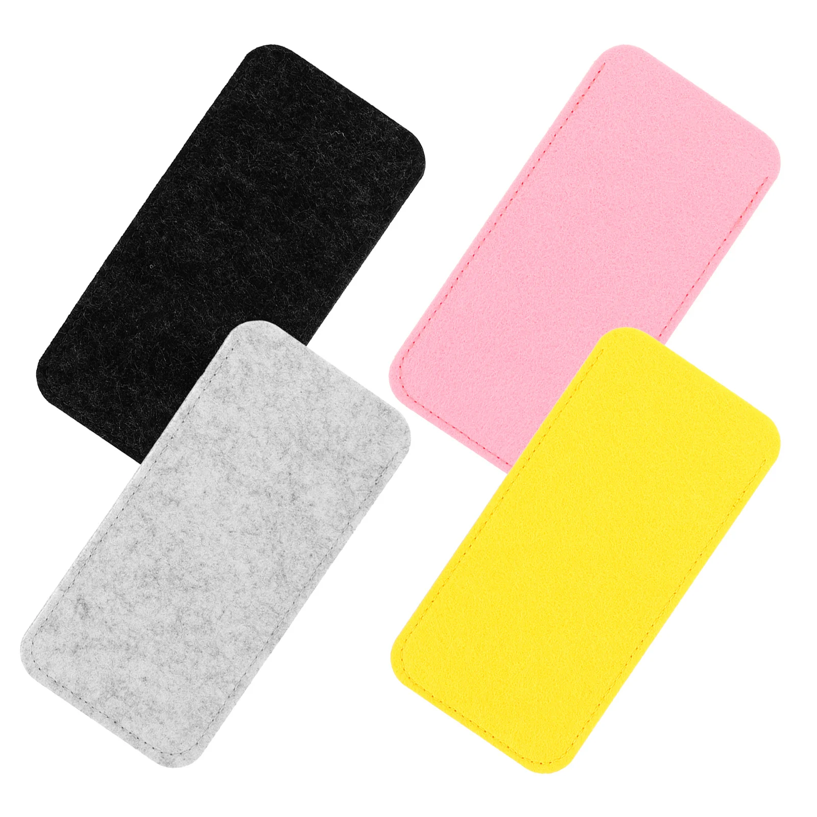 

4Pcs Felt Glasses Pouch Reusable Eyeglasses Case Sturdy Meticulous Stitching Long-Lasting Glasses Pouch Sunglass Holder