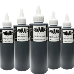 Dynamic Black Tattoo Ink, Pigmento Microblading, Pintura Corporal, Suprimentos de Maquiagem Permanente, 240ml, 8oz