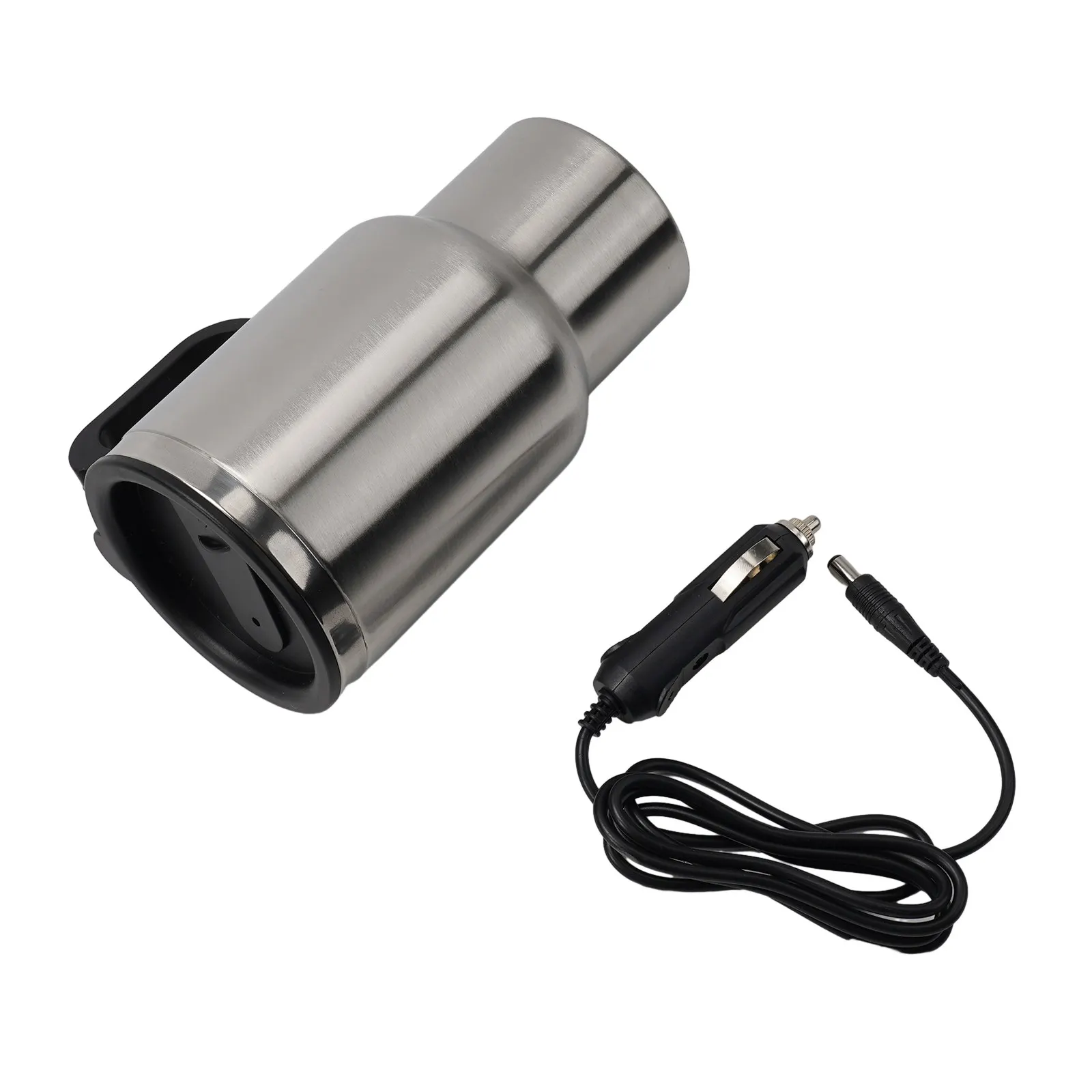 Stainless Steel Insulated Travel Mug 12V Heated Kettle with Spill Proof Design Perfect for Enjoying Hot Drinks on the Road