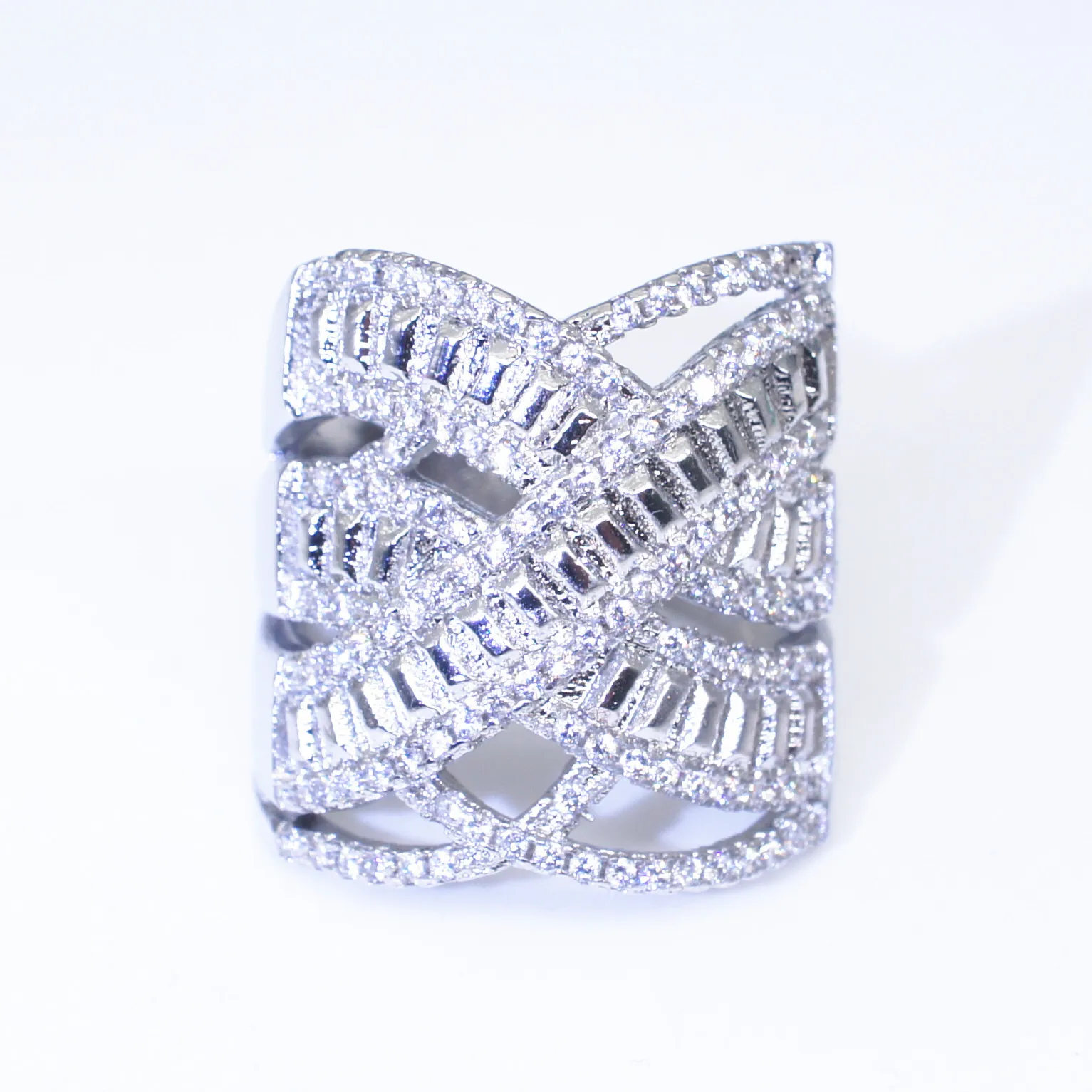 S925 Sterling Silver Ring Hot Selling New Multi Layer Wrapped Diamond Ring Women s Fashion Party Engagement Hand Jewelry