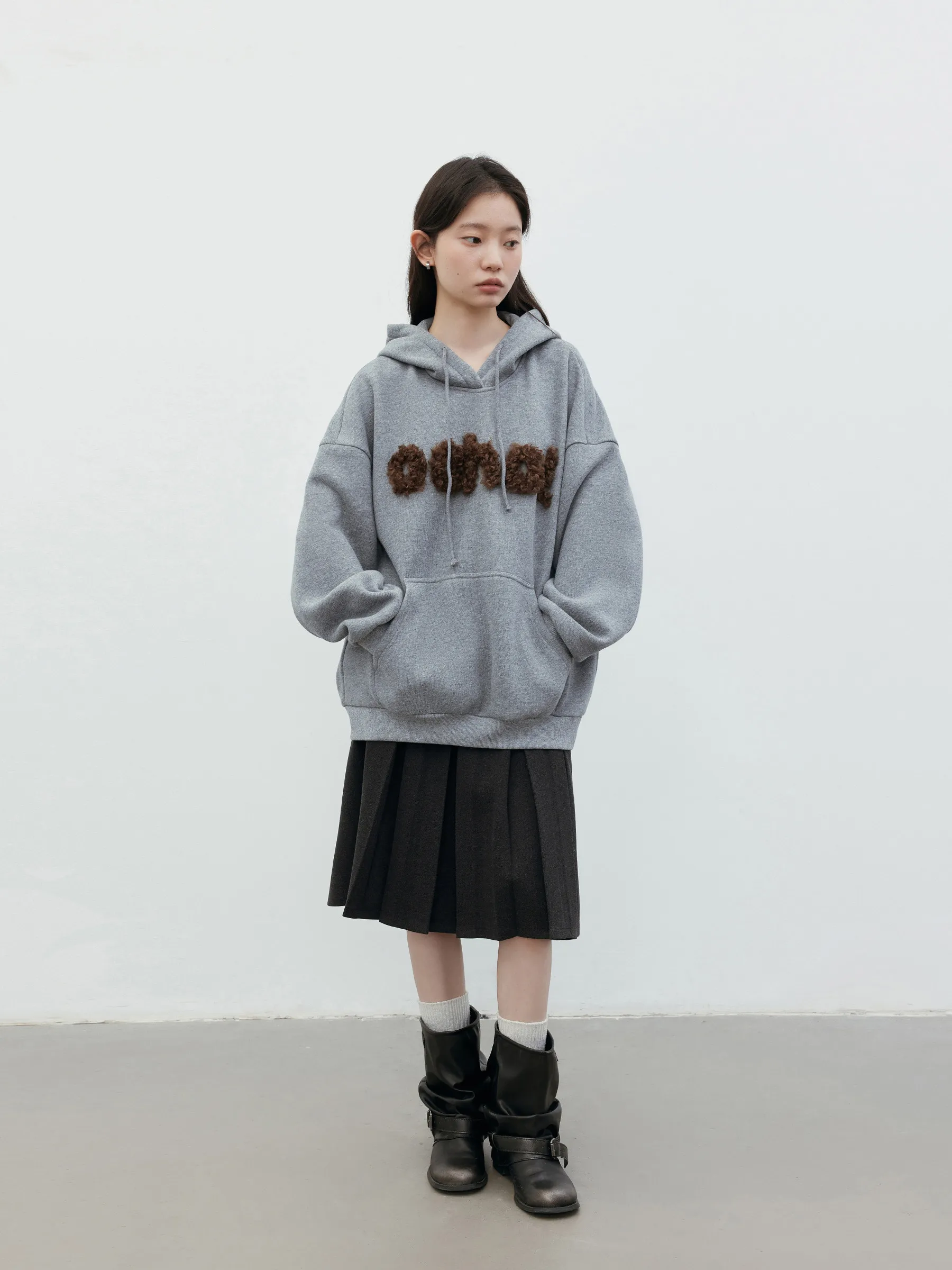 CHIC VEN Fashion Women Sweatshirts Loose Casual New Plush Letter Sticker Hooded Long Sleeved Warm Female Coat Autumn Winter 2025