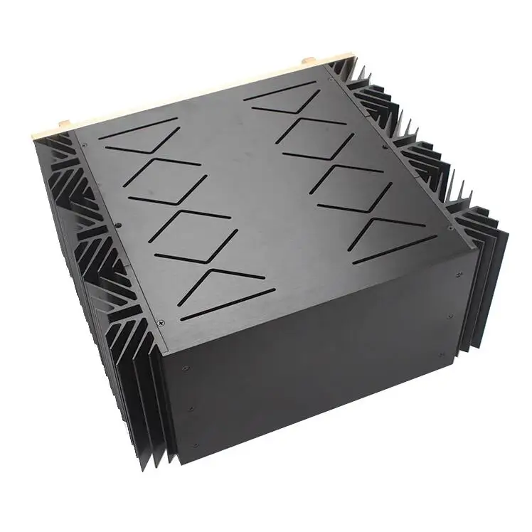 Chassi amplificador de alumínio completo/caixa de amplificador classe A/caixa de amplificador valvulado/caixa DIY (430*200*375mm)