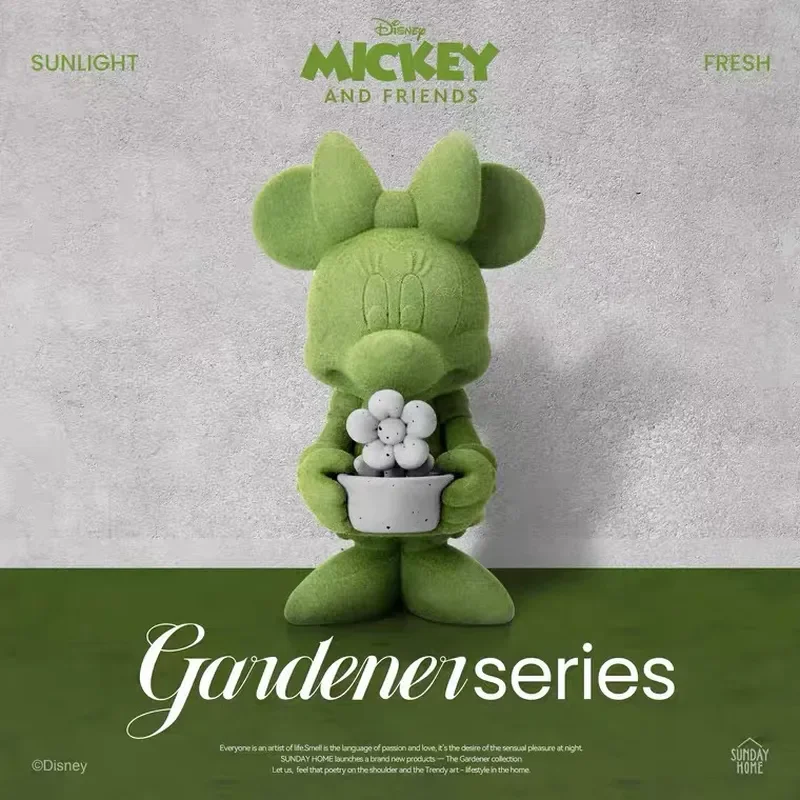 Disney Mickey Minnie Mouse Gardener Series Figure Anime Cartoon Aromatherapy Diffuser Cute Figurines Sunday Home Decor Toys