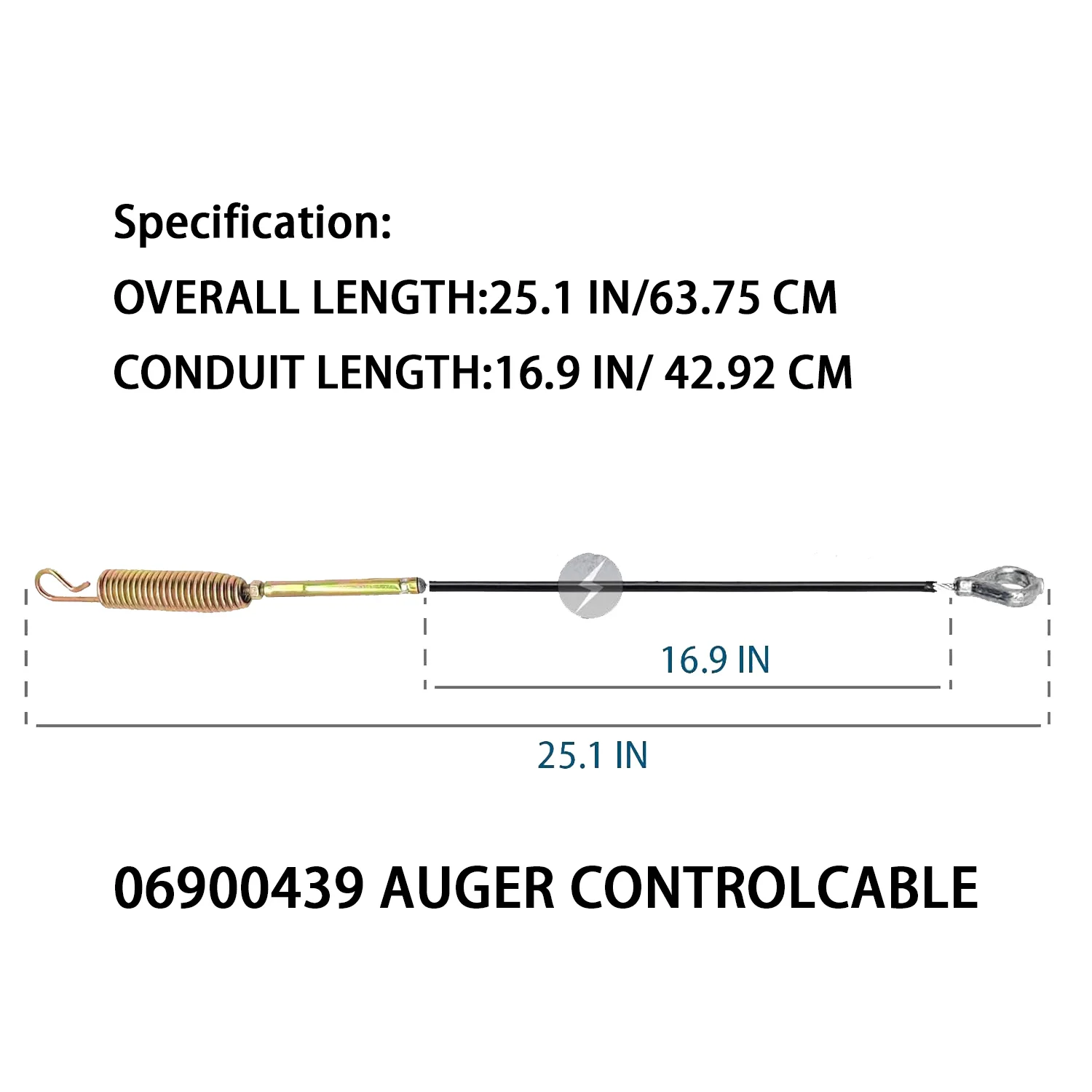 06900439 Auger Cable For Ariens Deluxe Platinum Pro 24 28 30 Snowblower