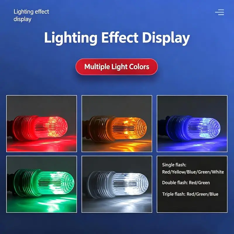 Energy Saving LED Underwater Fishing Light Waterproof Flashing Net Marker Warning Lamp for Outdoor Fishing Trips