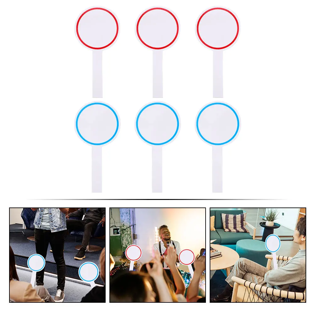 12Pcs Handheld Scoreboard Reusable Dry Erase Board for Auctions Voting Games Competition Portable Blank Whiteboard Single Side