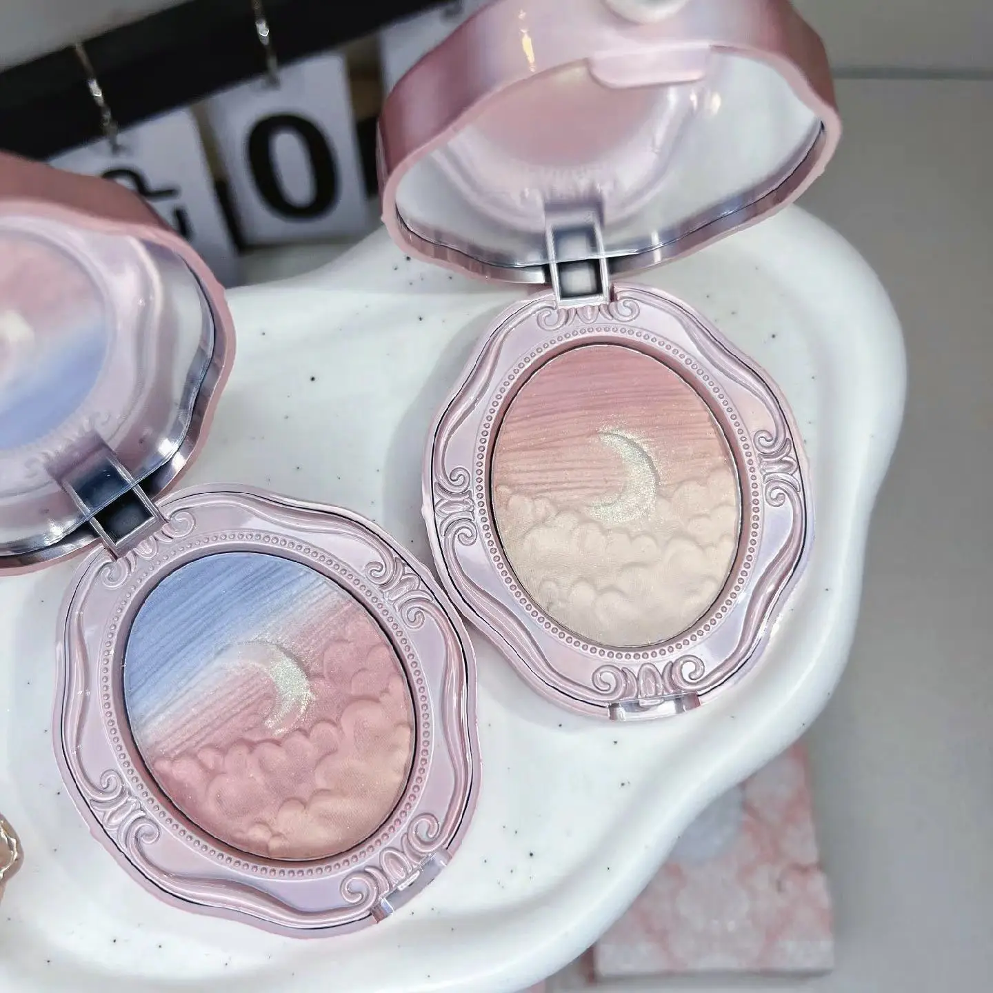 Colorrose Embossed Blush Nude Natural Blusher Long Lasting Gradient Colour Highlighter Palette Hurtownia produktów do makijażu