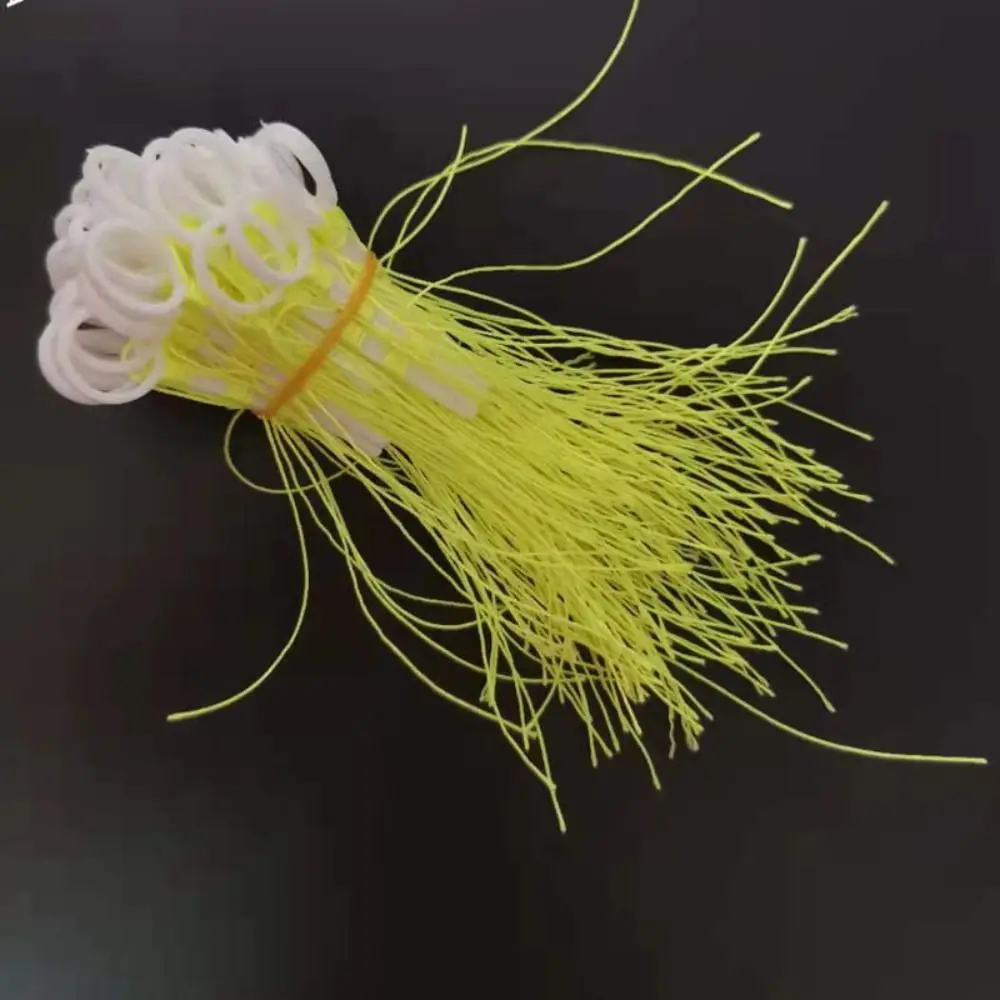 

50pcs Cotton Thread Bobber Looper Stop Knots Cord String Plastic Cotton Thread Knot Fishing Tools Orange/Red/Yellow Rock Fishing