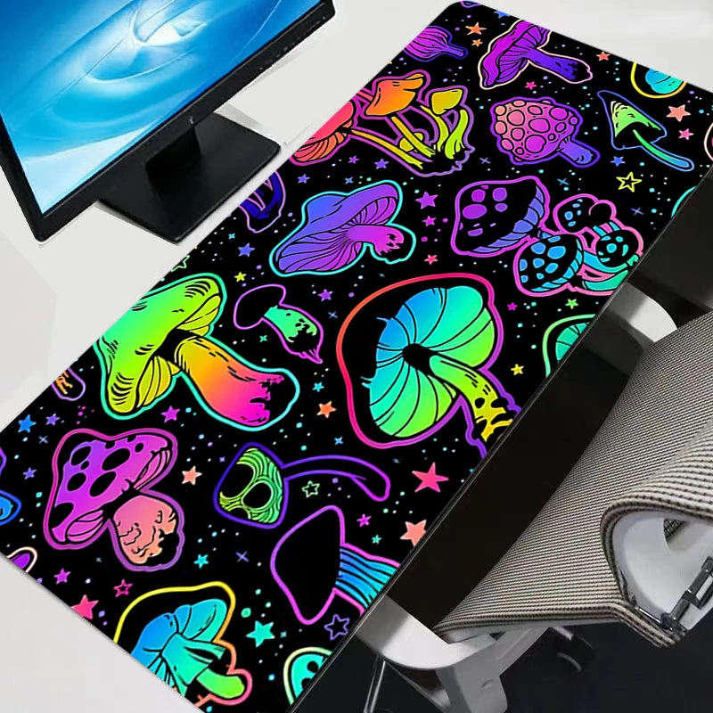 

Anime Mousepad Computer Gamer Lock Edge Desk Mat Keyboard Pad Laptop Psychedelic Mushrooms Cute Mouse Pad Natural Rubber Carpet