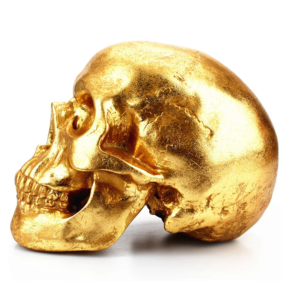 

Creative Gold Skull Coin Bank Skull Money Box Piggy Bank Home Decoration Halloween Gifts