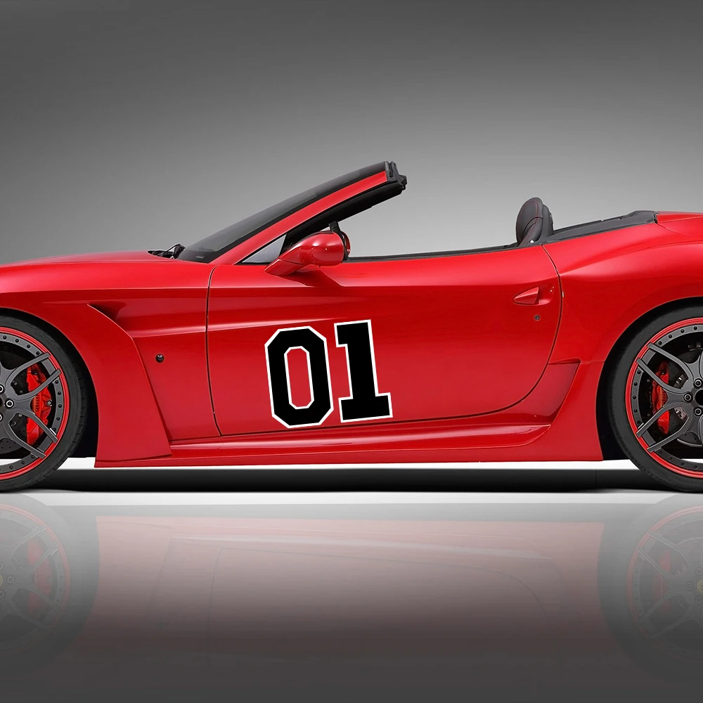 Dukes of Hazard General Lee 01 PVC Decals Car Door Side Stickers Auto Waterproof Vinyl Film Car Accessories Exterior Decoration #3