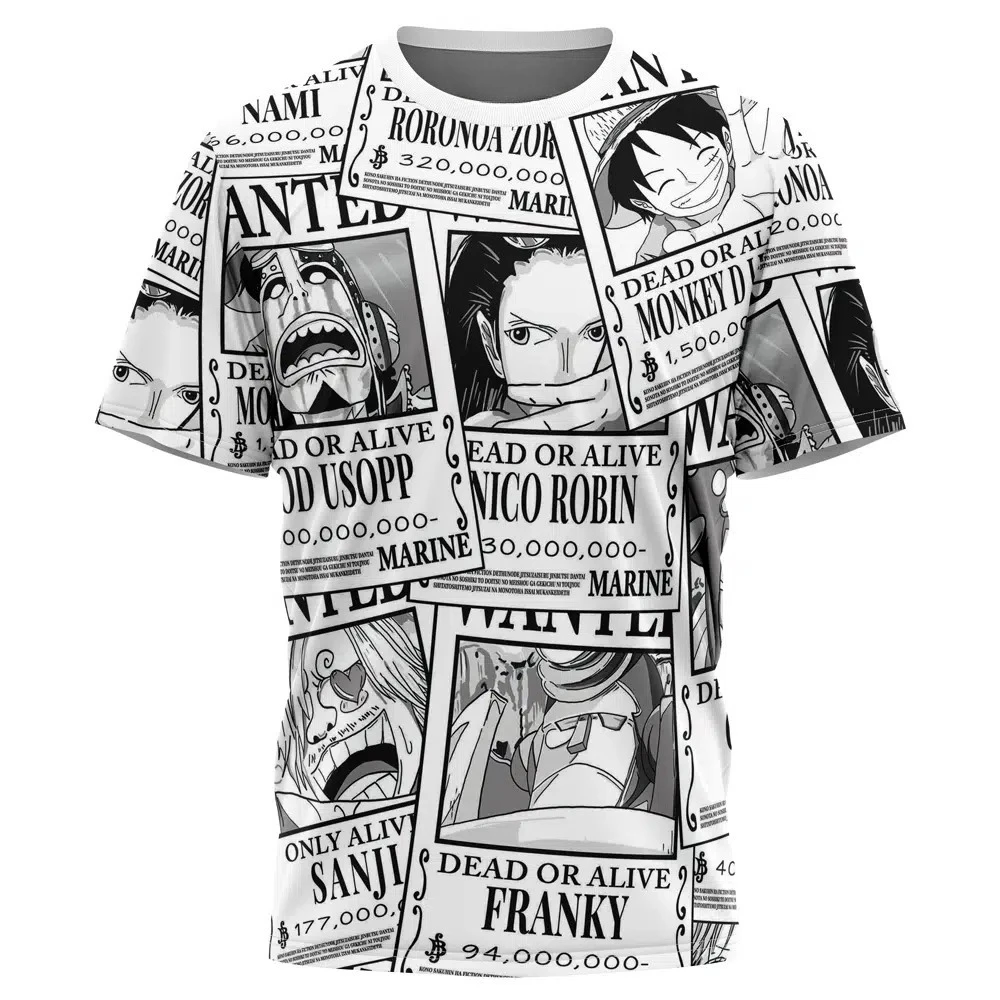 ONE PIECE luffy sanji zoro Anime T-Shirt Vintage Jersey Style Men Women 3D Full Print Y2k Streetwear Harajuku Graphic Tee