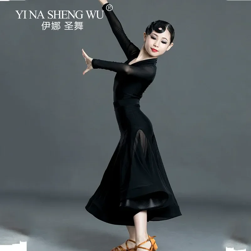 2026 New Ballroom Dance Dress For Girls Practice Clothes New Waltz Latin National Standard  Dance Clothes Modern Dance Dress