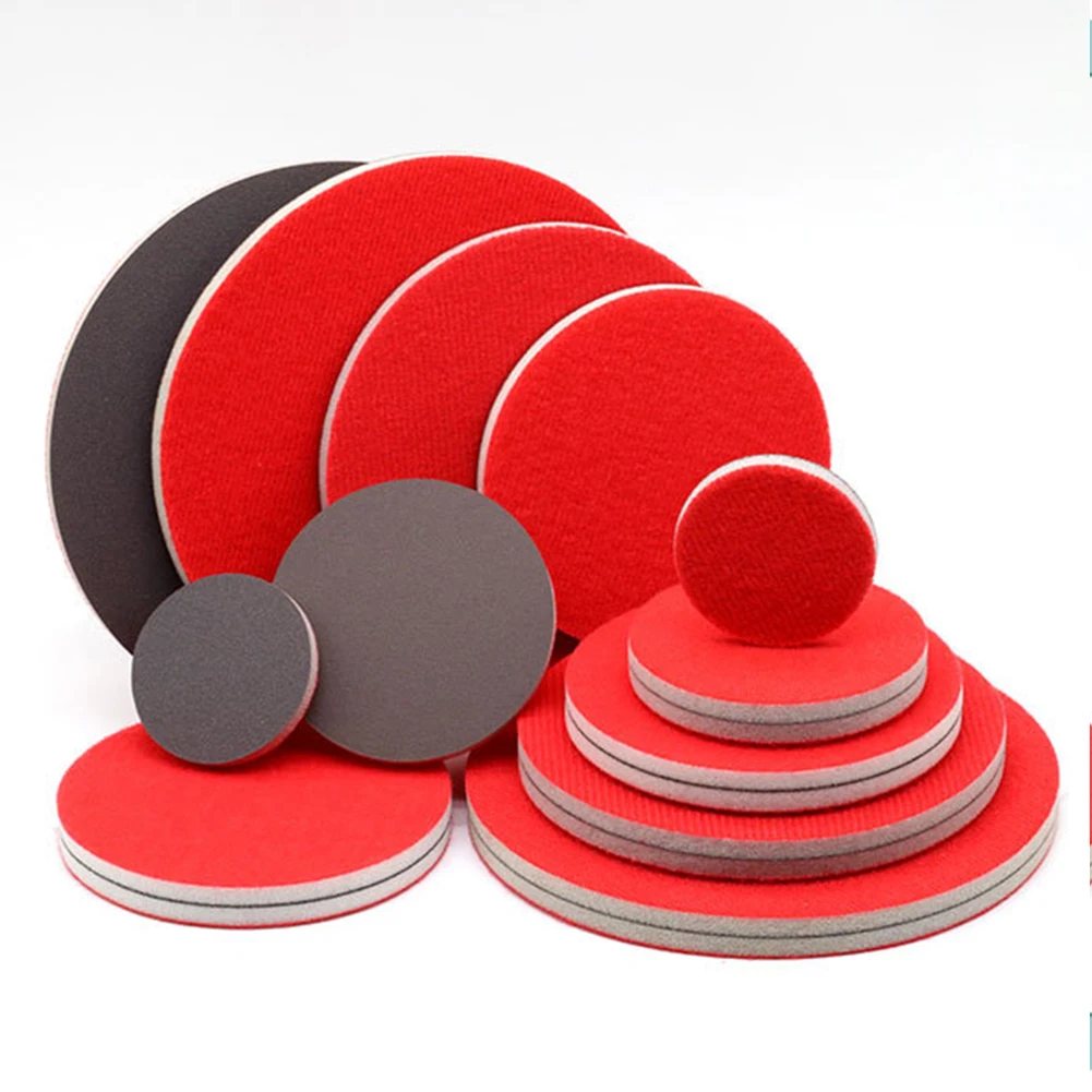 50pcs 3-inch Sponge Sandpaper Round Flocked Automotive Putty Sanding Accessories For Pneumatic Electric Sanding Discs