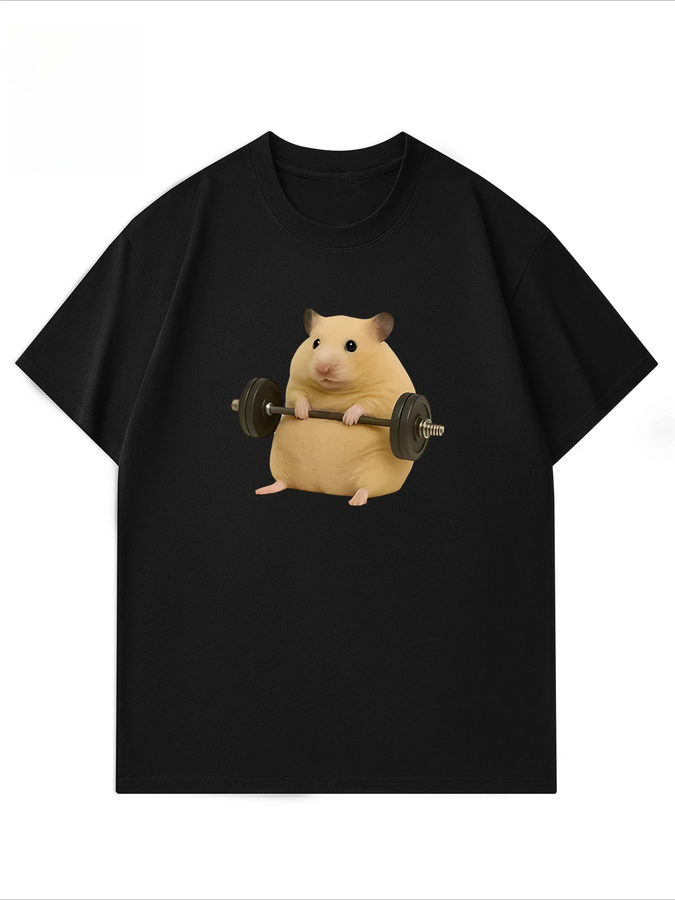 

Fitness Mouse Graphic Printing Summer, Autumn and Winter Pure Cotton Casual and Comfortable Men's and Women's T-shirts