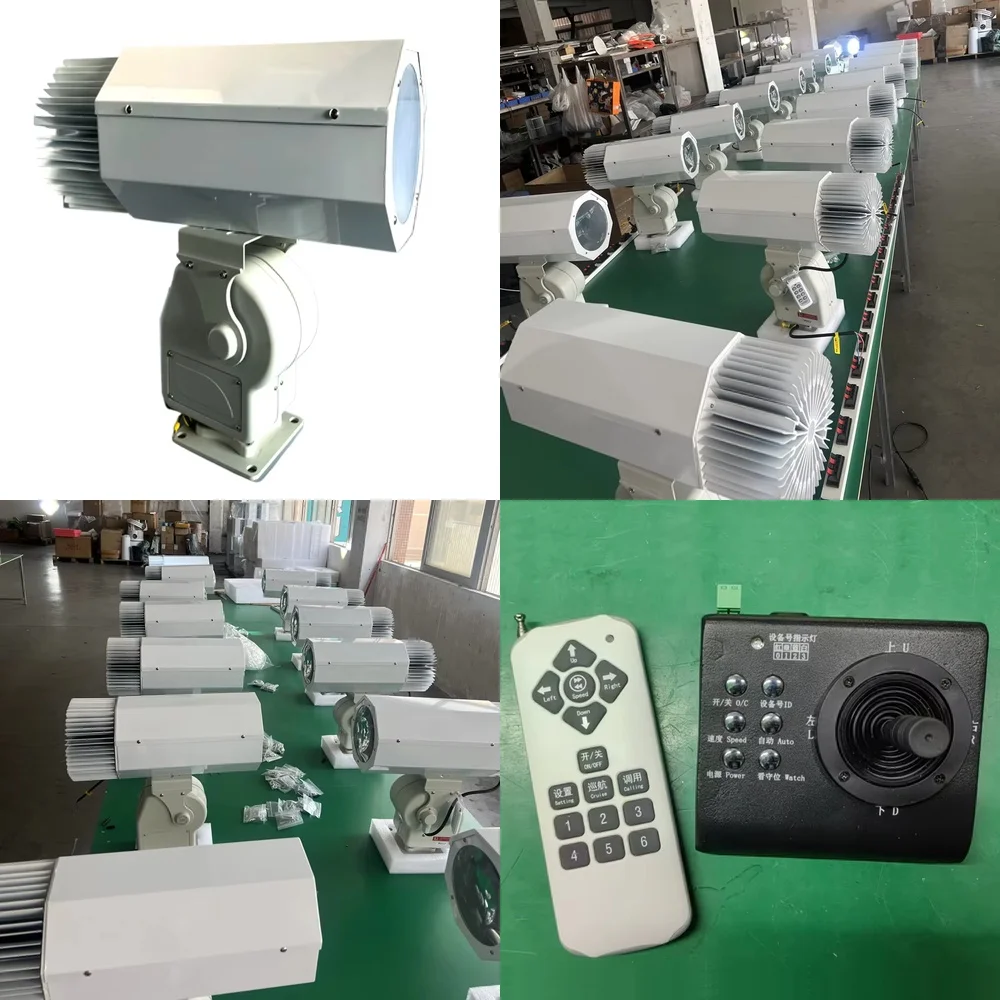 Reflector LED de Alta Potencia para Prisiones, Barcos, Almacenes, Muelles, Iluminación de Seguridad para Exteriores, Ultra Largo Alcance, IP65 Impermeable