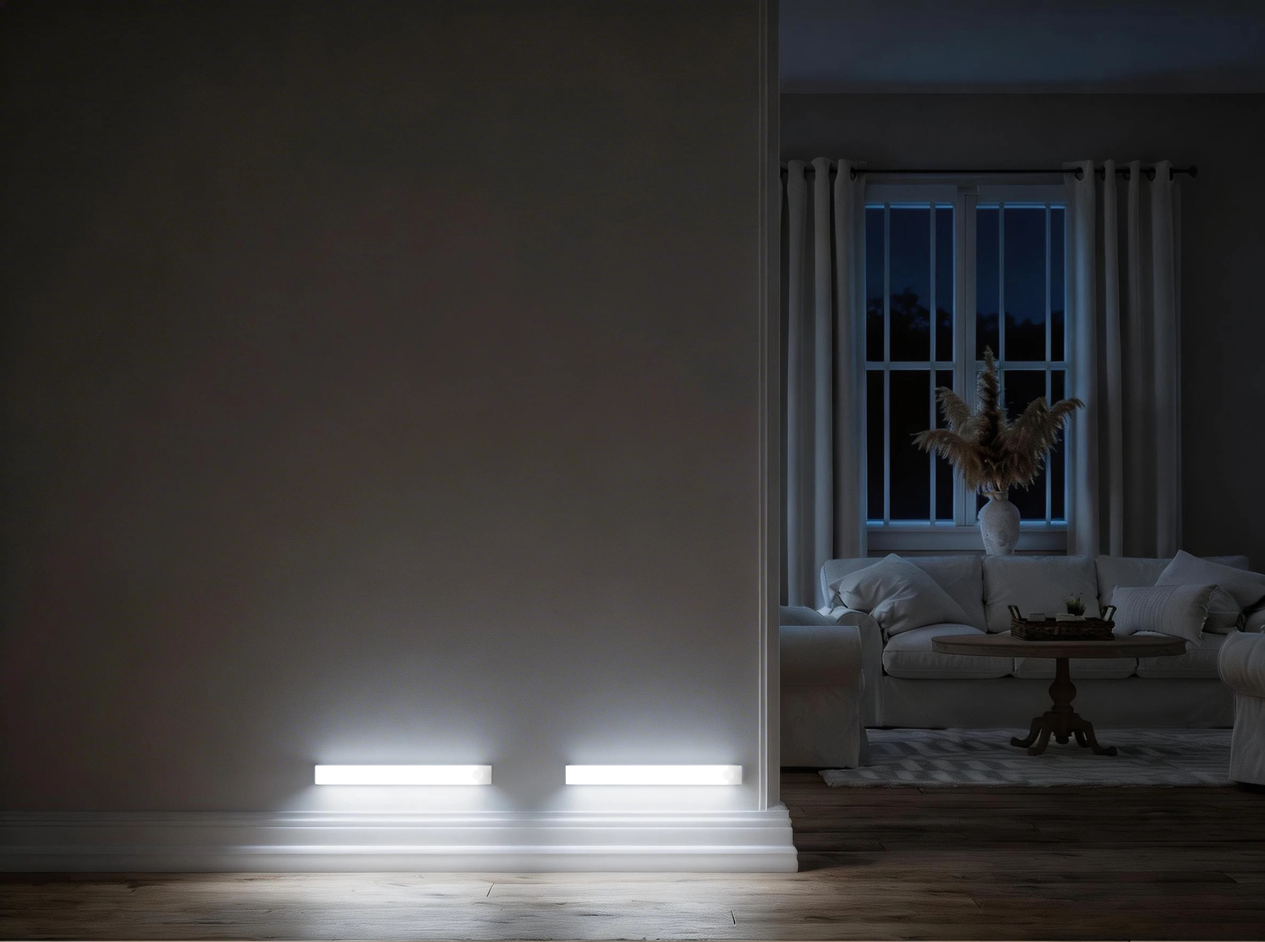 Energy Efficient Wireless Auto-Sensing Motion Sensor LED Night Light for Home Stairs Bedroom Safety Backlit Lighting