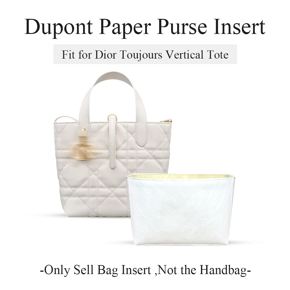 

Dupont Paper Purse Organizer Insert Fit for Dior Toujours Vertical Tote Lightweight Inside Storage Bag In Bag Inner Liner Bag