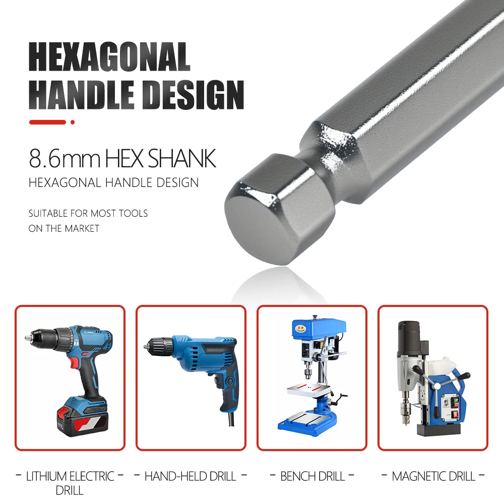 AURWOF Gatenopener Snelsluiting Drijfstang Zeskantschacht Ontworpen voor gebruik met aluminium buizen Stalen buizen Houten planken en PVC