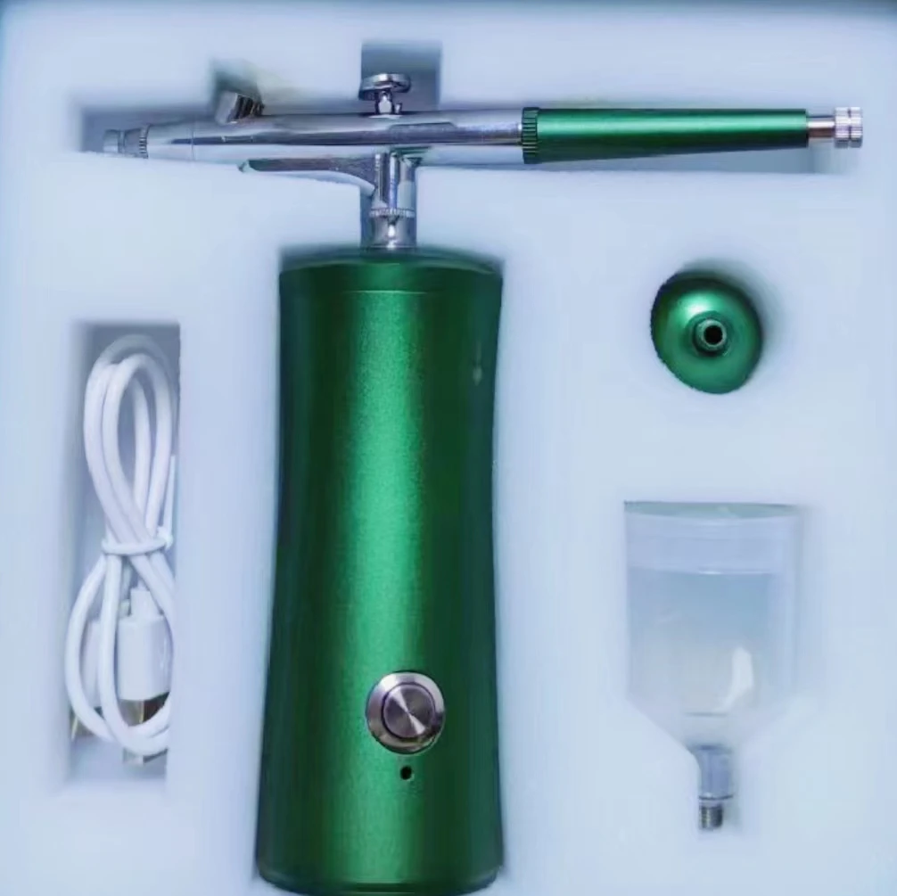 Pakiss Cake Oplaadbare Sprayprinter Airbrush Compressor Kit Professionele waterzuurstofinjector